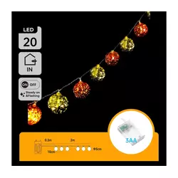 Aigostar - LED svetlosni lanac 20xLED/3xAA 2m topla bela