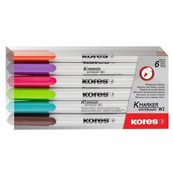 KORES MARKER ZA BELO TABLO, komplet, 2mm, tanki, 1/6