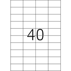Etikete 52,5x29,7 A4/40 1/100 bela