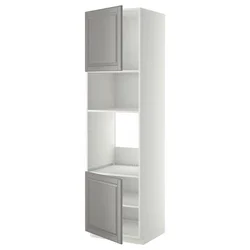 METOD Visoki element za ugradne uređaje, bela/Bodbyn siva, 60x60x220 cm