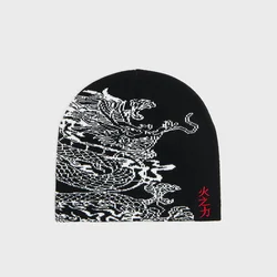 Cropp - Kapa beanie s printom - CRNO