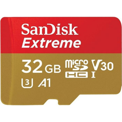 SANDISK spominska kartica Extreme microSDHC 32GB A1 V30 (SDSQXAF-32GB-GN6MA) + adapter