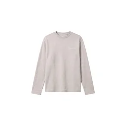 Calvin Klein Dolga pižama Cotton Classics pegasto siva
