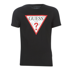 Guess Majice s kratkimi rokavi CN SS CORE ORIGINAL LOGO TEE Črna