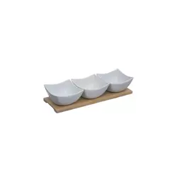 TAJNA GURMANA Set činija na poslužavniku 30x10x7cm, 3 komada