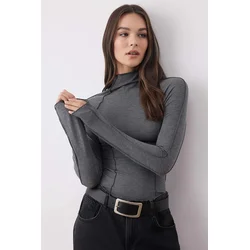 Trendyol Milla ženska bluza Twoaw26Bz00178, Antracit-Siva