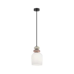 Luster na sajli VALISIA 3xE27/40W/230V bež/maslinasta