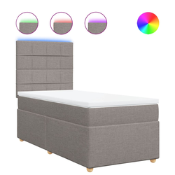 vidaXL vidaXL Box spring postelja z vzmetnico taupe 100x200 cm blago, (21291408)