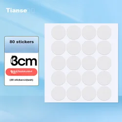 Tianse Lepljive tačkice TS-3813, 30mm, 80 Komada, Bela