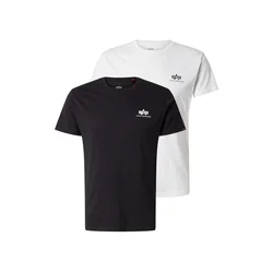 ALPHA INDUSTRIES Majica črna/bela