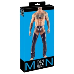 Svenjoyment Muški seksi veš Chaps & String, Crni