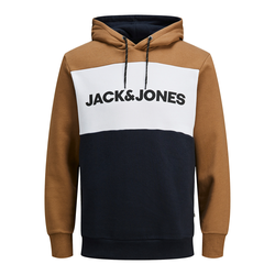 Jack & Jones Moški pulover JJELOGO moški pulover Rjava