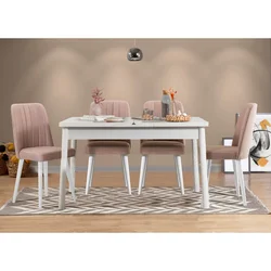 HANAH HOME Trpezarijski set Santiago White Stone V2