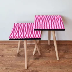 Hanah Home Set klub stočića 2Shp242, 2 komada, Rozi