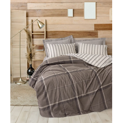 Lessentiel Maison Komplet Posteljine Caldo, 200x220 cm, Sivo-braon