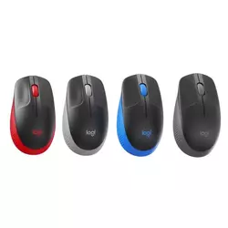 Logitech M190, Full-Size Wireless mouse, 1000dpi, red