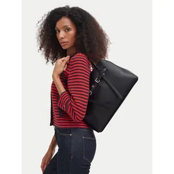 Ročna torba Tommy Hilfiger Th Buckle Tote AW0AW19032 Črna