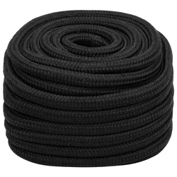 vidaXL Večnamenska uporabna vrv 12 mm 25 m Črna PP