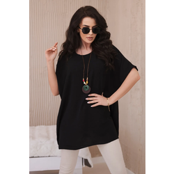 Kesi Włoski Oversized blouse with pendant black