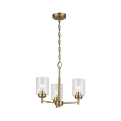 Kichler KL-WINSLOW3-NBR - Luster na lancu WINSLOW, 3xE27/60W/230V, mesing