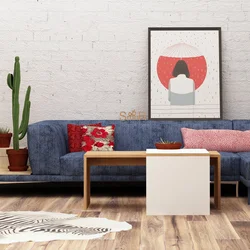 Hanah Home Klub sto Nuguso 90x42x40cm Hrast-Beli