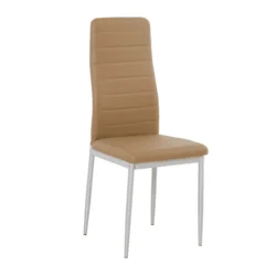 eoshop stol, eko usnje karamela/kovina siva, COLETA