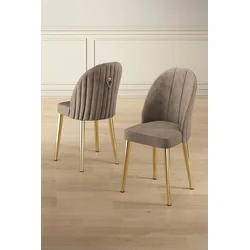 Hanah Home Set stolica Mara, 45x91x42 cm, 6 komada, Zlatno-smeđe boje