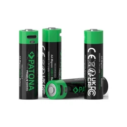 PATONA - SET 4x baterije AA/LR6 Li-Pol 2000mAh 1,5Vs sa USB-C punjenjem