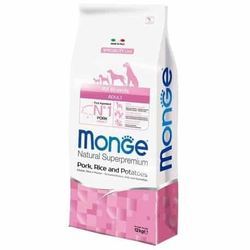 Monge Natural Superpremium Dog All Breeds Puppy And Junior Monoprotein Pork With Rice And Potatoes