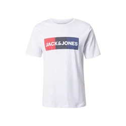 JACK & JONES Majica mornarska/rdeča/črna/bela