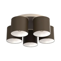 Plafonsko svetlo ARDEN 5xE27/15W/230V prečnika 44 cm bež/braon