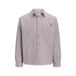 JACK & JONES Srajca Frederiksberg rjava/bela