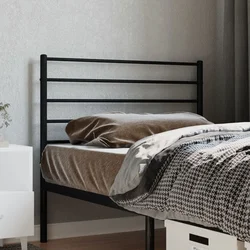 Vidaxl vidaXL Kovinsko vzglavje postelje črne barve 107 cm