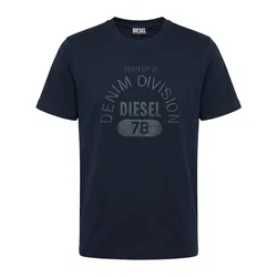 DIESEL Majica T-JUST-E17-OUT mornarska