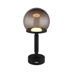 Globo 21034S - LED punjiva dodirna stona lampa HAKU LED/2,5W/5V 2700/4000/6500K crna