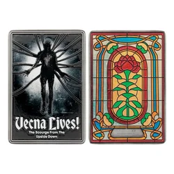 Stranger Things 5 metalni ingot Vecna Lives, 90 x 60 mm, sa stalkom