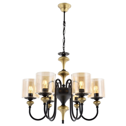 Opviq Luster Av-4161-6E, 100 cm, Crno-zlatne boje