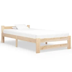 Vidaxl Posteljni okvir iz trdne borovine 90x200 cm