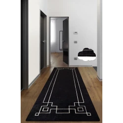 Conceptum Hypnose Tepih Square, 80x300cm, Crno-beli