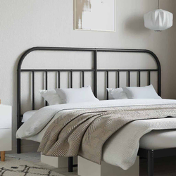 Greatstore Kovinsko posteljno vzglavje črno 160 cm