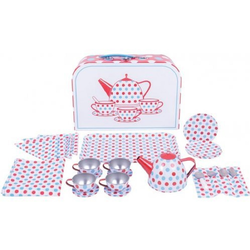 Bigjigs Toys Čajni set s pikami v kovčku