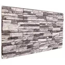 Zidne panele 10 pcs Tamno siva i svijetlo siva 100 x 50 cm