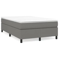 Krevet box spring s madracem tamnosivi 120 x 190 cm tkanina