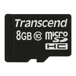 TRANSCEND MicroSDHC Class 10 8GB, brez adapterja
