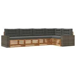 Set vanjskih sofa 5 pcs Prirodna i antracit 331 x 172,5 x 73 cm
