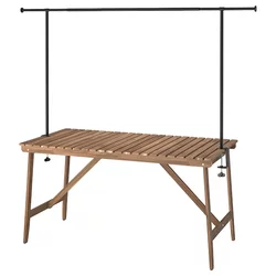 ASKHOLMEN / HELGEÖ Sto s ukrasnim stalkom, napolju tamnosmeđa/crna, 143 cm