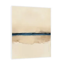 Canvas Slika na platnu Plavi horizonti Sa ramom, 100 x 125 cm, Beli