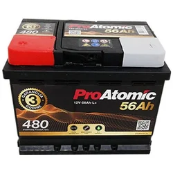 PROATOMIC akumulator 12V 56Ah 480A +L