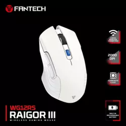 Mis Gaming Wireless Fantech WG12R raigor III beli