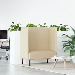 Sofa s visokim naslonom 101cm Krema tkanina